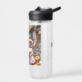 Anime Girl und Siamese Cat Personalisiert Trinkflasche (Links)