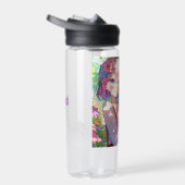 Anime Girl und Siamese Cat Personalisiert Trinkflasche (Rechts)