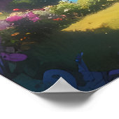 Anime Girl Views Vista Poster (Ecke)