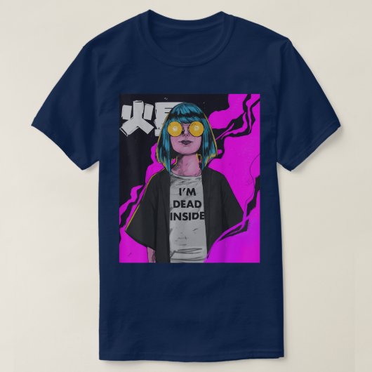 Anime Girl Waifu Vaporwave Ästhetik Japanischer Ot T-Shirt (Design vorne)