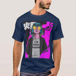 Anime Girl Waifu Vaporwave Ästhetik Japanischer Ot T-Shirt