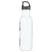 Anime Girl Warrior und Dragon Ai Art Edelstahlflasche (Rückseite)