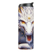 Anime Girl Warrior und Dragon Ai Art Thermosbecher (Nach links gedreht)