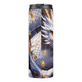 Anime Girl Warrior und Dragon Ai Art Thermosbecher (Rückseite)