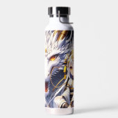 Anime Girl Warrior und Dragon Ai Art Trinkflasche (Links)