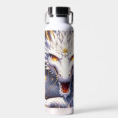 Anime Girl Warrior und Dragon Ai Art Trinkflasche (Vorne)