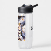 Anime Girl Warrior und Dragon Ai Art Trinkflasche (Links)