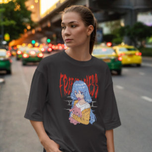 Anime Girl with Rabbit Toy T-Shirt