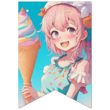 Anime Girls Birthday Pastel Colors Whimsical