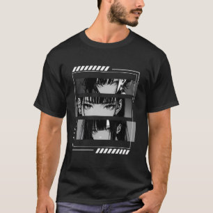 Anime Girls Eyes Soft Grunge Ästhetik Japanischer T-Shirt