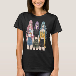 Anime Girls Fashion Trio T-Shirt