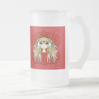 Anime Girls Geschenke Mattglas Bierglas