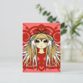 Anime Girls Geschenke Postkarte (Stehend Vorderseite)
