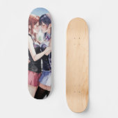 Anime Girls halten sich fest Skateboard (Vorderseite)