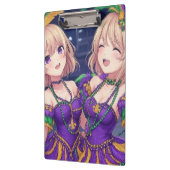 Anime Girls Mardi Gras Klemmbrett (Links)