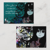 Anime Girls Moon Cloud Stars Visitenkarte (Vorne/Hinten)