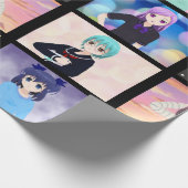 Anime Girls Wrapping Paper Geschenkpapier (Ecke)