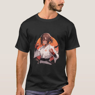 Anime Glattes Haar Brasilianisches Jiu-Jitsu Mial T-Shirt
