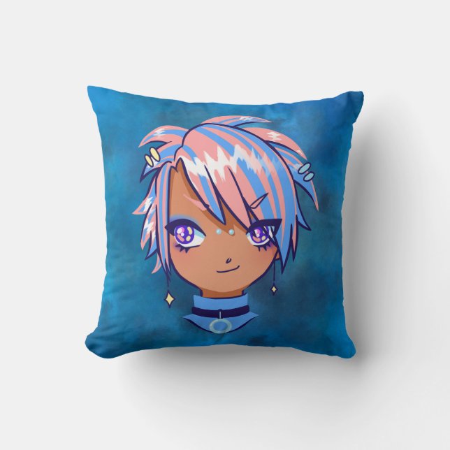 Anime Glow Kissen (Vorderseite)