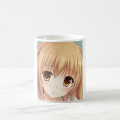 Anime goldhaarige Mädchen bernsteinfarbene Augen ü Kaffeetasse (Mittel)