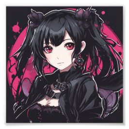 Anime Goth Girl Fantasy Art Fotodruck