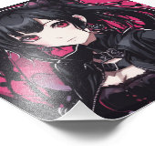 Anime Goth Girl Fantasy Art Fotodruck (Ecke)