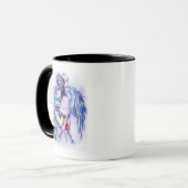 Anime Gothic Pink Angel Girl with Teddy Tasse (Vorderseite Links)