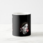 Anime Gothic Stil Mädchen und Rose Kaffeetasse (Mittel)