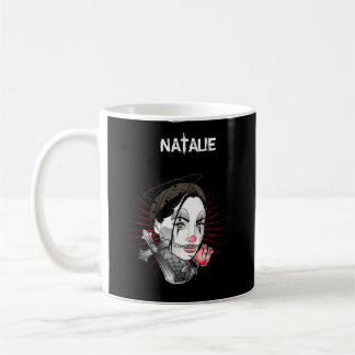 Anime Gothic Stil Mädchen und Rose Kaffeetasse