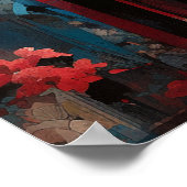 Anime Grace of the Sakura: Elegant im Kimono Poster (Ecke)