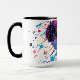 Anime Graffiti Chaos — Color Splash Mug | Bold Art Tasse