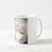 Anime grauhaarige Aquarelle Tasse (VorderseiteRechts)