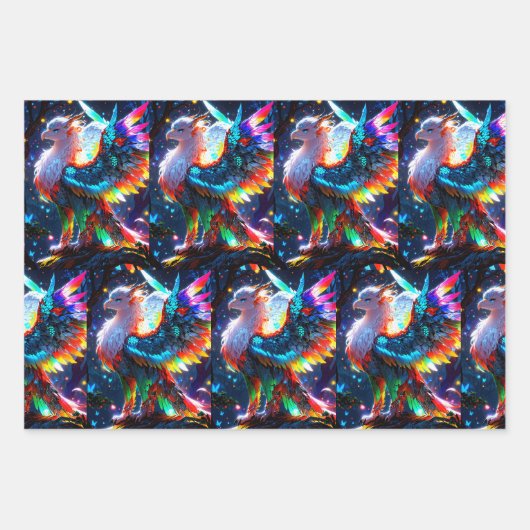 Anime Griffin Rōnin Design Geschenkpapier Set (Vorderseite 3)