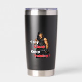 Anime-Gym-Motivation Thermobecher (Vorderseite)