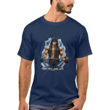 Anime-Gym-Motivations-T-Shirt: Rede nicht, sondern