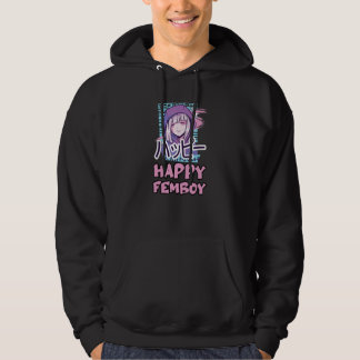 Anime Happy Femboy mit Happy in japanisch - Niedli Hoodie