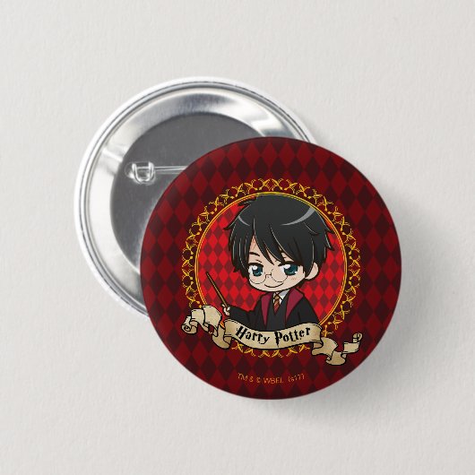 Anime Harry Potter Button (Vorne & Hinten)