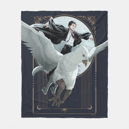 Anime HARRY POTTER™ Flight mit Buckbeak Fleecedecke (Vorderseite)