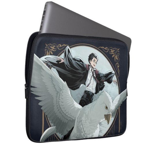 Anime HARRY POTTER™ Flight mit Buckbeak Laptopschutzhülle (Vorne Rechts)