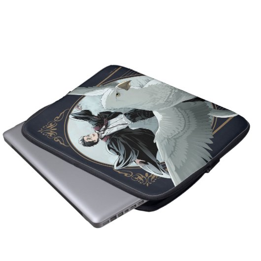 Anime HARRY POTTER™ Flight mit Buckbeak Laptopschutzhülle (Vorne Knopf)