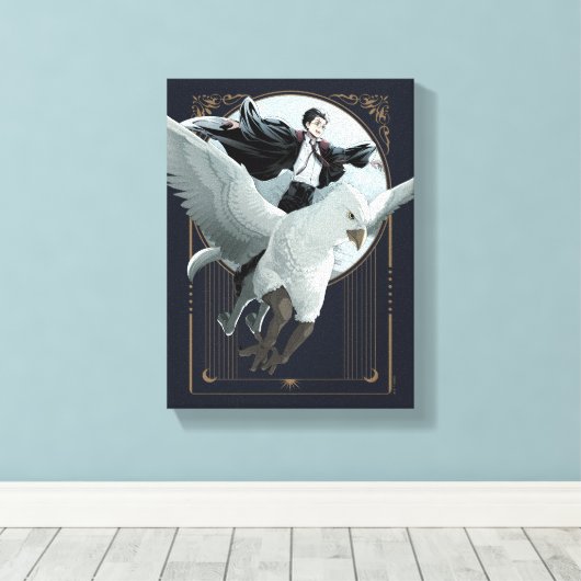 Anime HARRY POTTER™ Flight mit Buckbeak Leinwanddruck (Insitu (Holzboden))