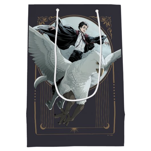 Anime HARRY POTTER™ Flight mit Buckbeak Mittlere Geschenktüte (Rückseite)