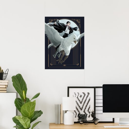 Anime HARRY POTTER™ Flight mit Buckbeak Poster (Heimbüro)