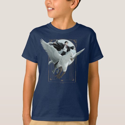 Anime HARRY POTTER™ Flight mit Buckbeak T-Shirt (Vorderseite)