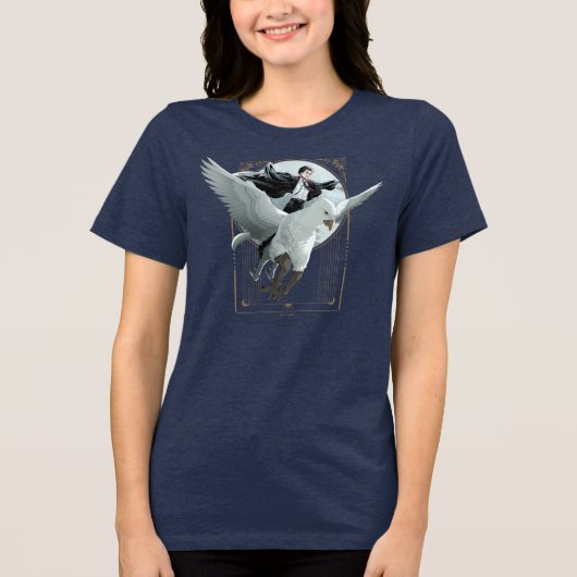 Anime HARRY POTTER™ Flight mit Buckbeak Tri-Blend Shirt (Vorderseite)