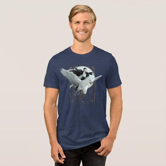 Anime HARRY POTTER™ Flight mit Buckbeak Tri-Blend Shirt (Vorderseite voll)