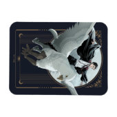 Anime HARRY POTTER™ Flug mit Buckbeak Magnet (Horizontal)