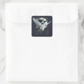 Anime HARRY POTTER™ Flug mit Buckbeak Quadratischer Aufkleber (Tasche)