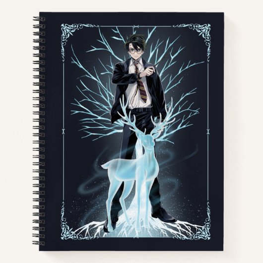Anime HARRY POTTER™ Hirsch Patronus Notizblock (Vorderseite)