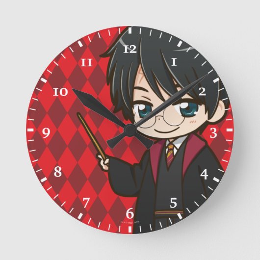 Anime Harry Potter Runde Wanduhr (Vorderseite)